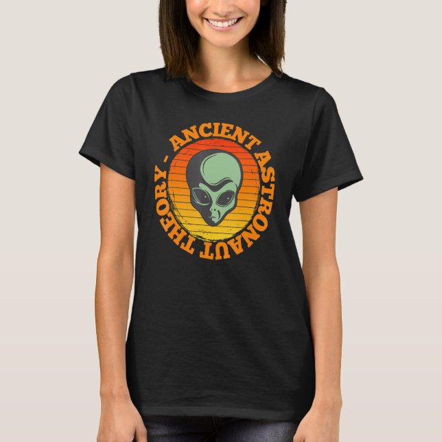 Camiseta Teoria do Astronauta Antigo Cabeça de Alien Engraç (Frente)