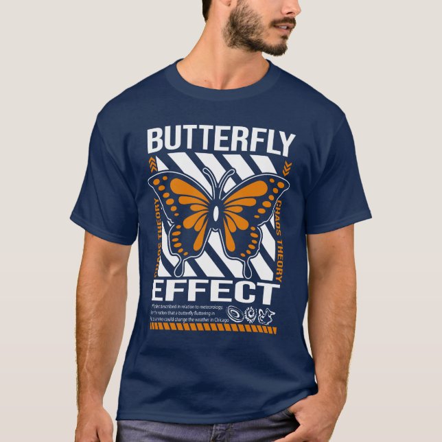 Camiseta Teoria do Caos do Efeito da Borboleta (Frente)