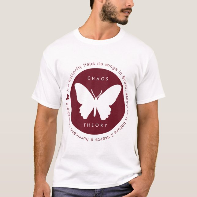 Camiseta Teoria do caos (vermelha) (Frente)