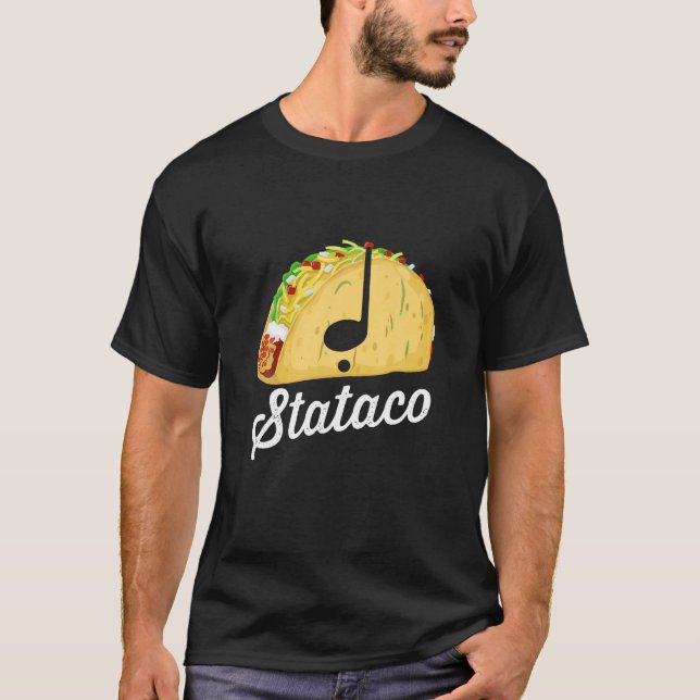 Camiseta Teoria do Taco Staccato Stataco Música Engraçada R (Frente)