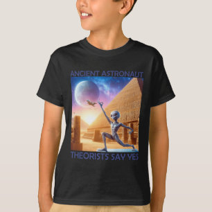 Camiseta Teóricos dos Astronautas Antigos de Yoga dizem sim