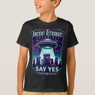 Camiseta Teóricos dos Astronautas Antigos Dizem Sim Aliens
