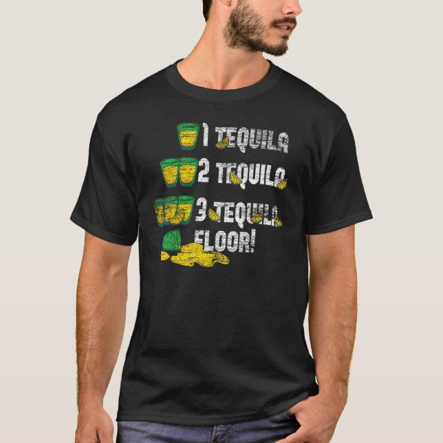 Camiseta Tequila 2 Tequila 3 Piso de tequila (Frente)