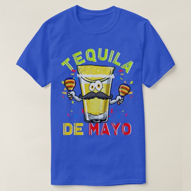 Camiseta Tequila De Mayo Cinco De Mayo Fiesta (Frente do Design)