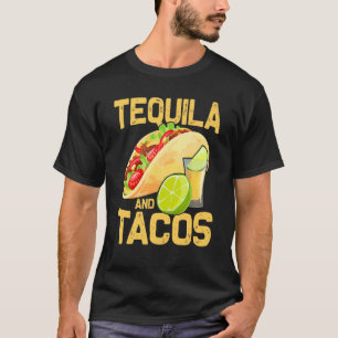 Camiseta Tequila E Tacos Comida Mexicana Beber Fiesta Bebid