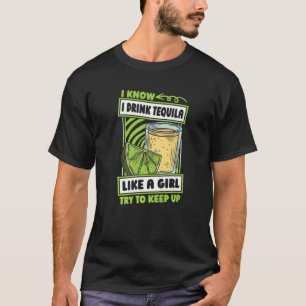 Camiseta Tequila Girl Coctail Bebida - Álcool Tequila Prem