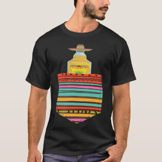 Camiseta Tequila Pocket T-shirt Cinco De Mayo Serape Blanke