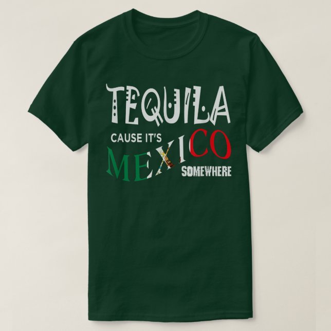 CAMISETA TEQUILA PORQUE É O MÉXICO EM ALGUM LUGAR, BEBÊ ENG (Frente do Design)