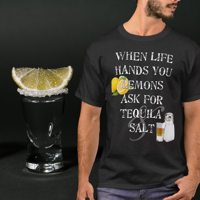 Camiseta Tequila Shot Vidro Engraçado Humoroso Unisex (Criador carregado)