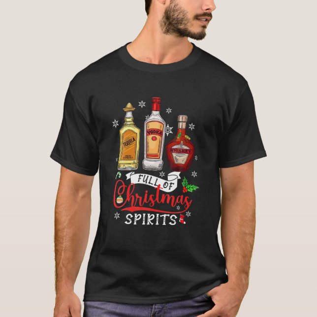 Camiseta Tequila Vodka Whiskey Drinker Cheio De Natal Sp (Frente)