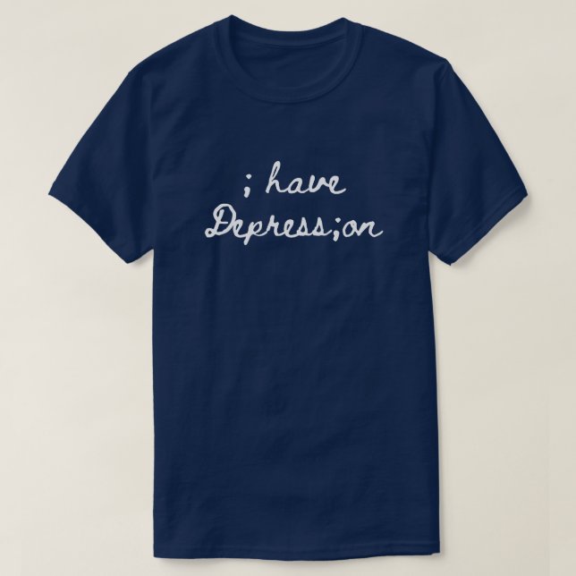 Camiseta ; ter código QR da Depressão (Frente do Design)
