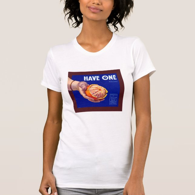 Camiseta Ter Um Rótulo Laranja Vintage (Frente)