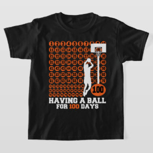 Camiseta Ter uma bola por 100 dias de basquete Marco Te