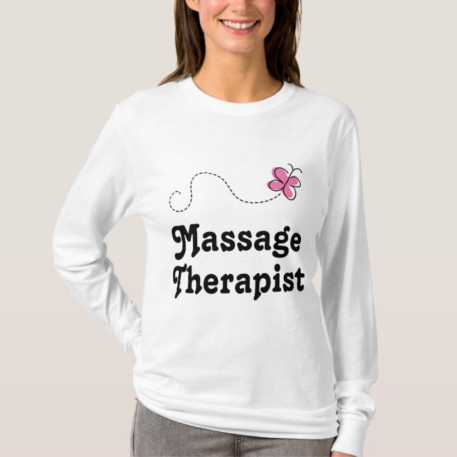 Camiseta Terapeuta bonito da massagem (Frente)