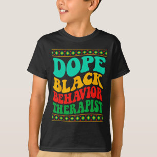 Camiseta Terapeuta Comportamental Negro Droga Mês da Histór