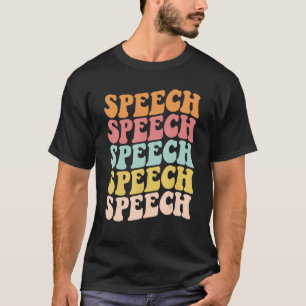 Camiseta Terapeuta da Fala Retro SLP Terapeuta da Linguagem