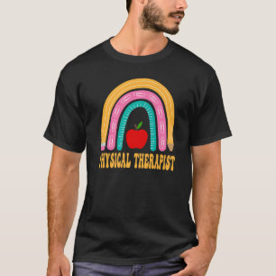 Camiseta Terapeuta Físico Arco-íris Fofo Aplicativo de Volt