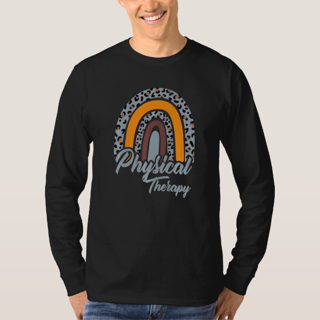 Camiseta Terapeuta Físico de Terapia da Rainbow PT PTA (Frente)