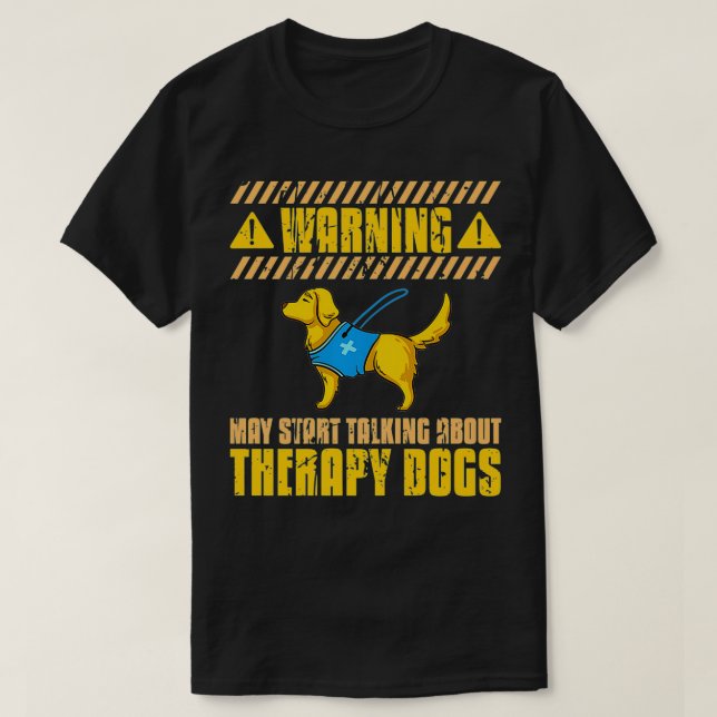 Camiseta Terapêutica Cão Formação Cães Cães Assistência Pet (Frente do Design)