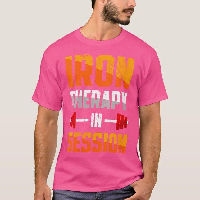 Camiseta Terapêutica De Ferro Na Sessão Barbell Gym Weighte (Frente)