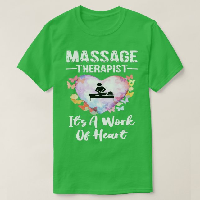 Camiseta Terapêutica De Massagem Itx27s Uma Obra De Coração (Frente do Design)