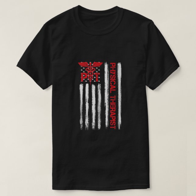 Camiseta Terapêutica De Presente Física Pt Mês Americana  (Frente do Design)