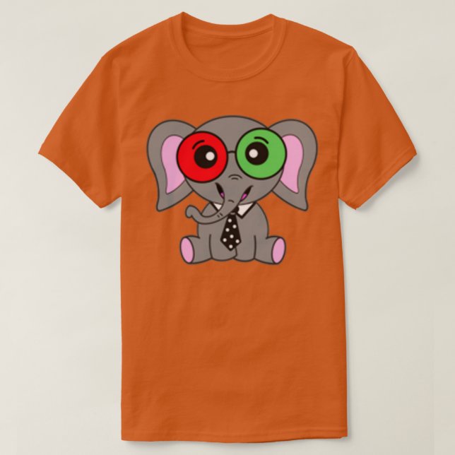 Camiseta Terapêutica de Visão Elefante 1 (Frente do Design)
