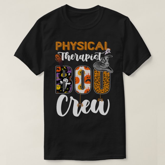 Camiseta Terapêutica Física Tripulante Boo Hallowee (Frente do Design)