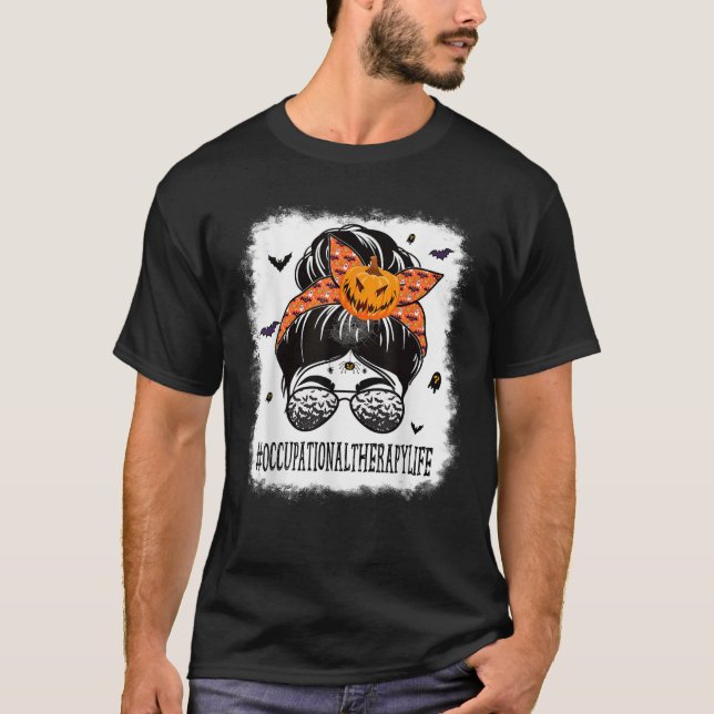 Camiseta Terapêutica Ocupacional Mensal Bun Spooky Hall (Frente)