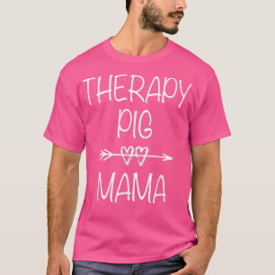 Camiseta Terapêutica Porco Mãe Serviço Animal Suporte Emoci