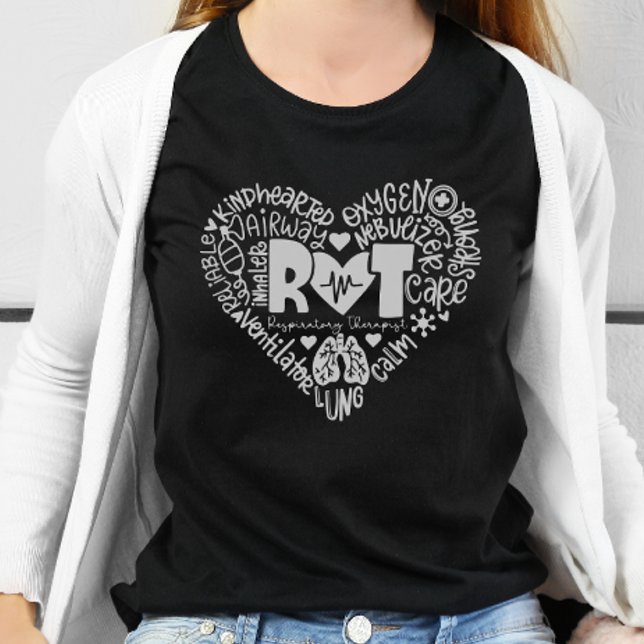 Camiseta Terapêutica Respiratória de Arte do Word (Respiratory Therapy Word Art T-shirt)
