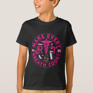 Camiseta Terapêutica Respiratória Fazer Cada Contagem Respi