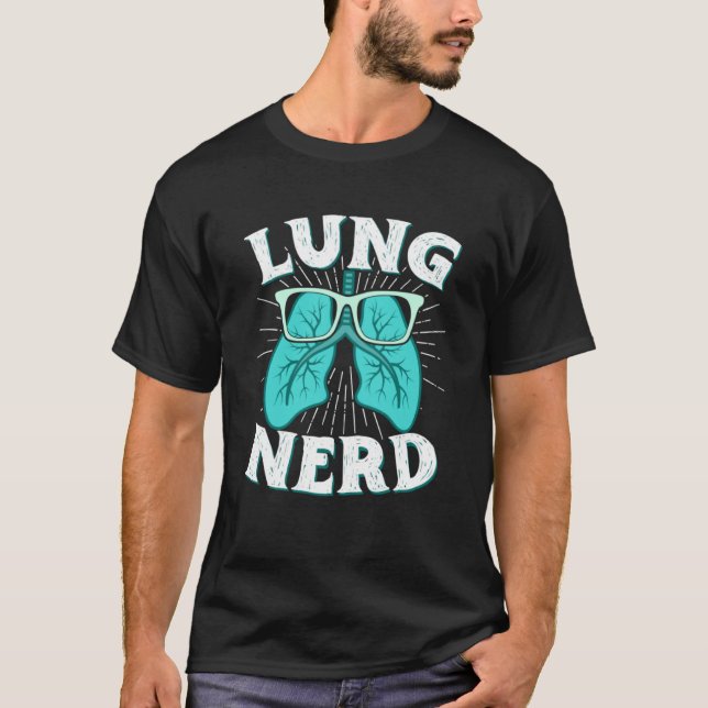 Camiseta Terapêutica respiratória Nerd pulmonar RRT CRT RT  (Frente)