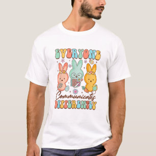 Camiseta Terapia da Fala da Páscoa SLP Todos se Comunicam D