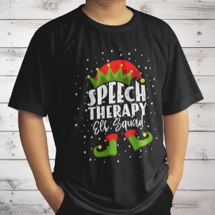 Camiseta Terapia da Fala Elfos Esquadrão Natal Terapeuta SL