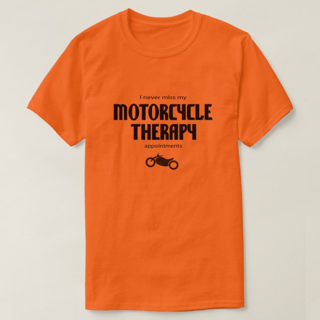 Camiseta Terapia da motocicleta (Frente do Design)
