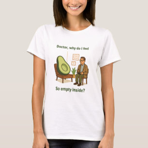 Camiseta Terapia de Abacate Por que Estou Vazio Por Dentro