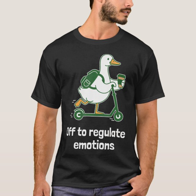 Camiseta Terapia de Ganso Engraçado para Regular (Frente)