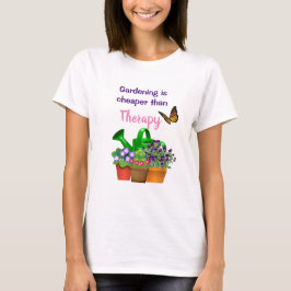 Camiseta Terapia de Jardim com Jardim de Plantas Potentes