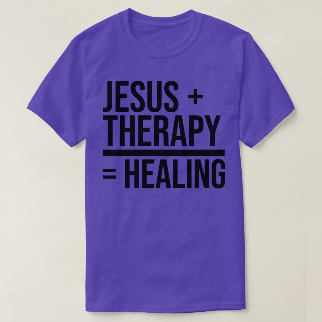 Camiseta Terapia de Jesus Curando Saúde Mental Fato Cristão (Frente do Design)