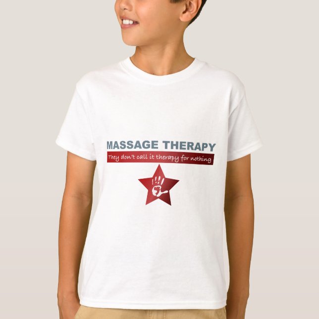 Camiseta Terapia de Massagem em Vermelho Ruby (Frente)