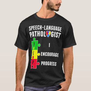 Camiseta Terapia de Patologia da Fala do Autismo Progresso