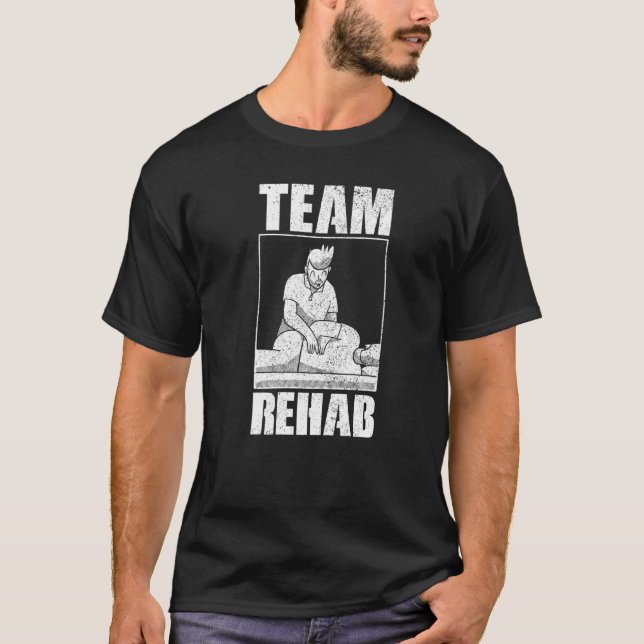 Camiseta Terapia de reabilitação em equipe (Frente)