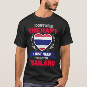 Camiseta Terapia de Vacinação de Bandeira Tailandesa