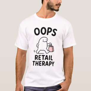Camiseta Terapia de Varejo Engraçada Personagem de Compras