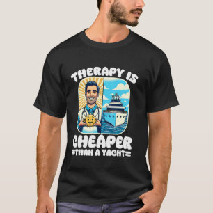 Camiseta Terapia É Mais Barata Que Iate Engraçado Saúde Men