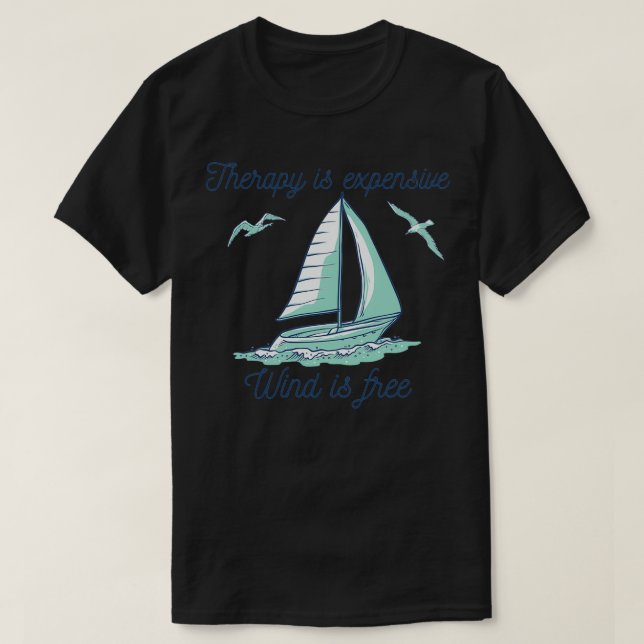 Camiseta Terapia é vento caro e livre (Frente do Design)