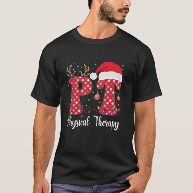 Camiseta Terapia física Natal Retro Groovy PT Therapi (Frente)