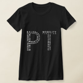 Camiseta Terapia Física "PT" Palavras T-Shirt