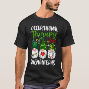 Camiseta Terapia Ocupacional Amor Shenanigans Gnomos Rua Pa